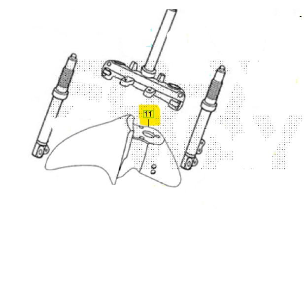 Sym symphony sr 125 parafango ruota anteriore nero 2022 2022 az12w8-eu