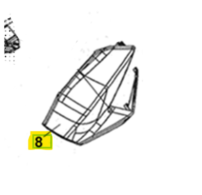 Sym joyride 300 carena scudo anteriore sinistro grigio 2025 2025 lj30w6-it