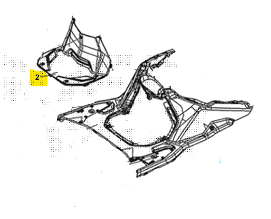 Sym joyride 300 coperchio pedana centrale 2022 2022 lj30w2-eu