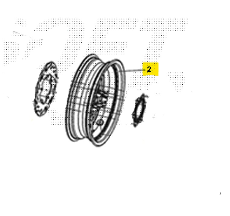 Sym adx euro5+ 300 cerchio ruota posteriore 2024 2024 tea30t1cn-eu