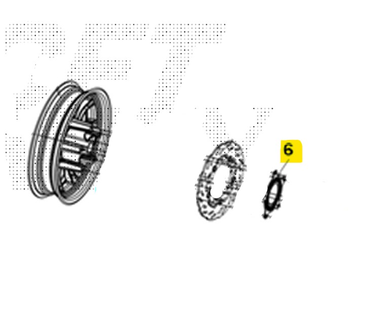 Sym cruisym euro4 300 ruota fonica anteriore 2019 2019 lv30w1z1-eu