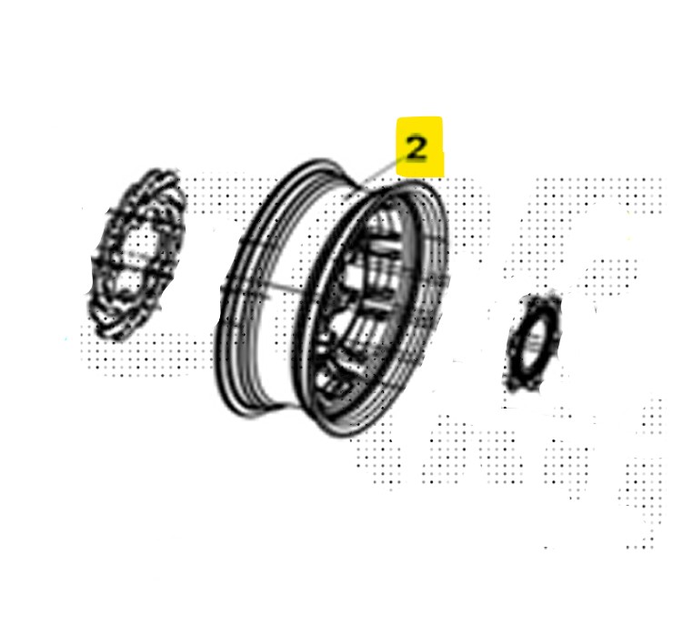 Sym joymax z 300 cerchio ruota posteriore 2025 2025 ly30wa-eu