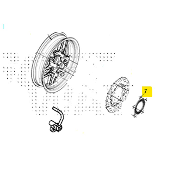 Sym adx 300 flangia ruota fonica abs 2024 2024 tea30t1cn-eu