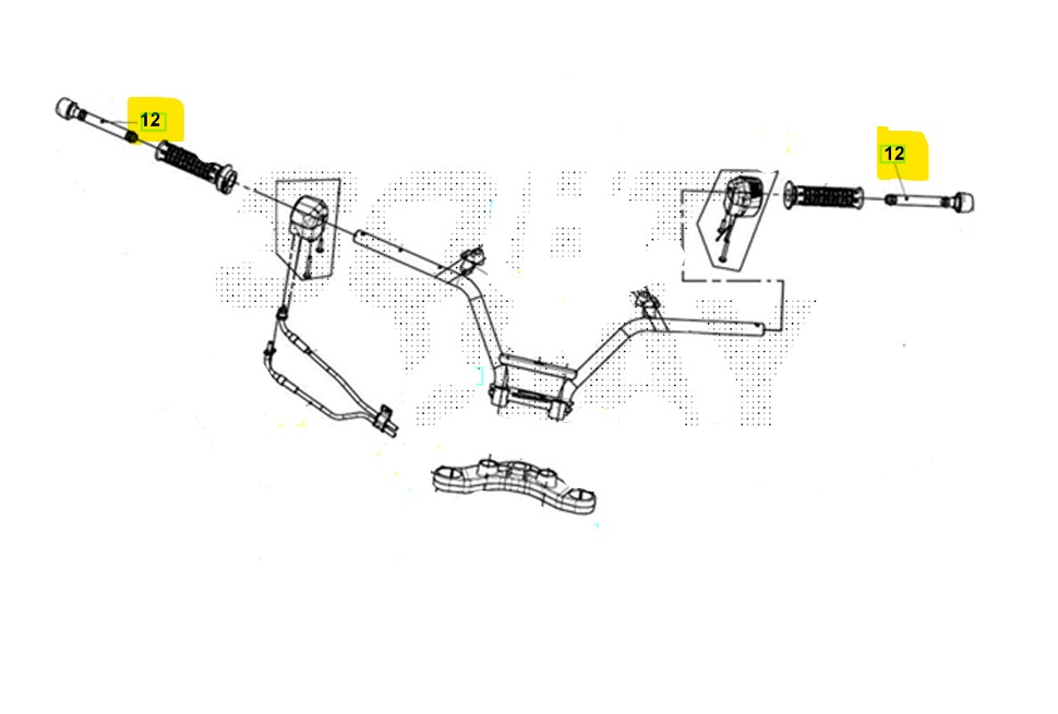 Sym maxsym 400 terminale manubrio pz 1 2021 2021