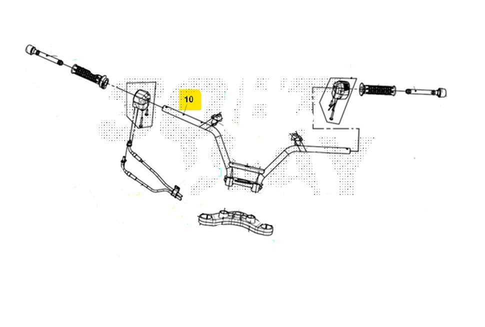Sym maxsym 400 manubrio 2021 2021 lz40w1-eu