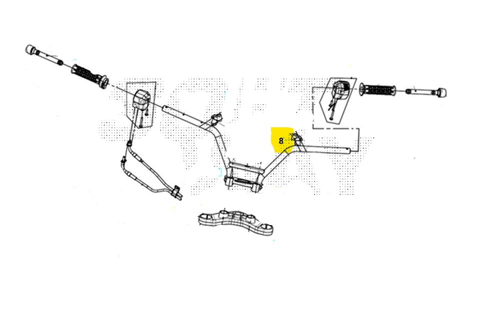 Sym maxsym abs 400 cavallotto sinistro pompa freno posteriore 2017 2017 lx40a4-eu