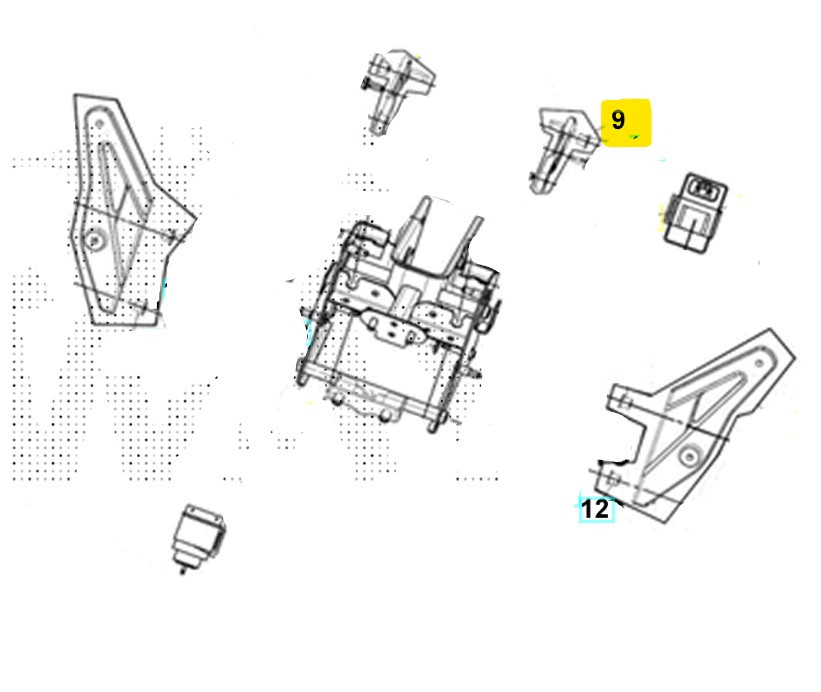 Sym adxtg 400 staffa supporto parabrezza sinistro b 2025 2025 lua40t1-eu