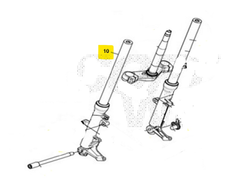 Sym maxsym gt 400 steflo fodero sinistro forcella 2024 2024 lz40w2-eu