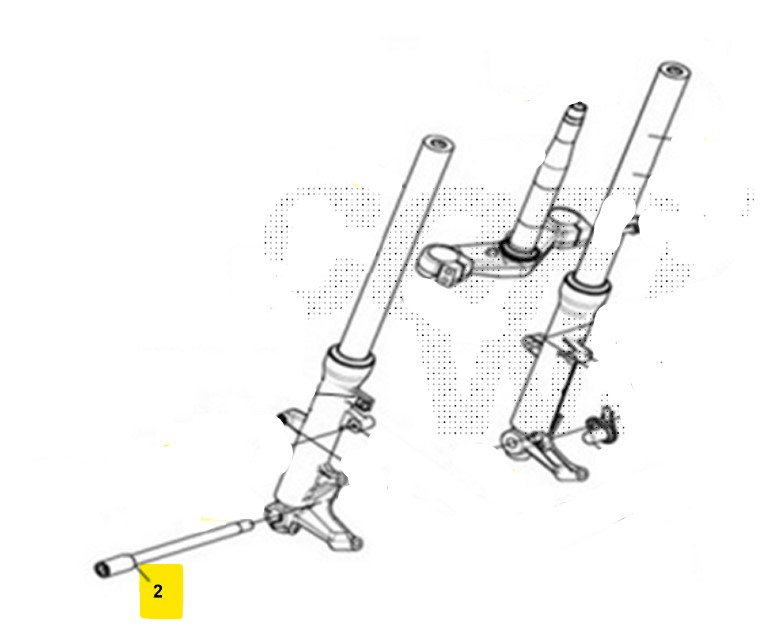 Sym maxsym abs 400 perno ruota anteriore 2017 2017 lx40a4-eu