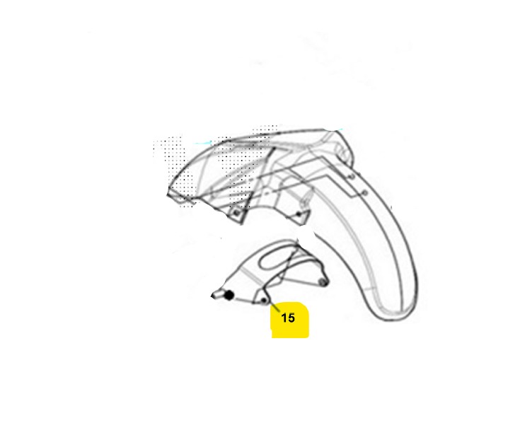 Sym maxsym abs 400 staffa supporto parafango anteriore 2017 2017 lx40a4-eu